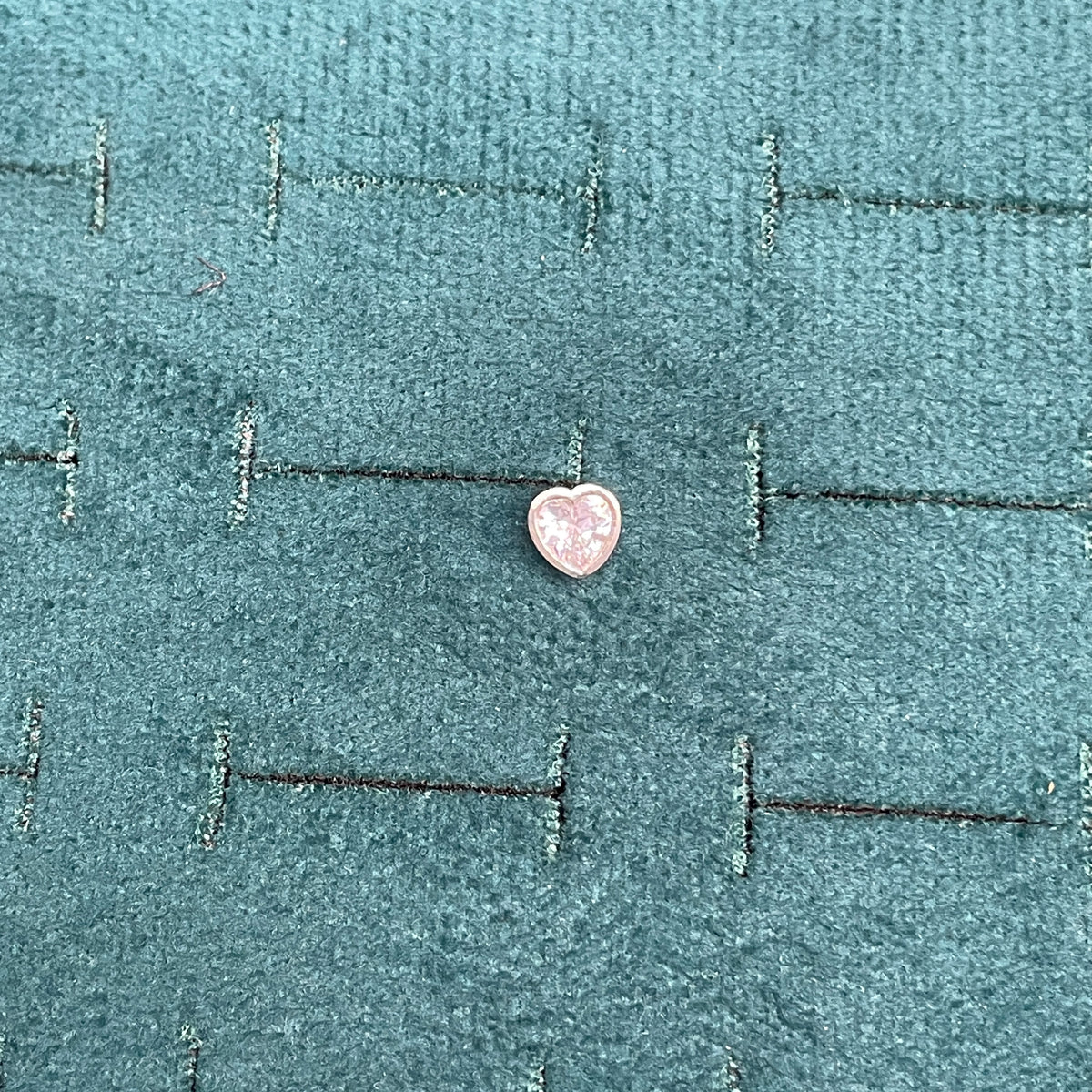92.5 Silver Heart Studs Pair