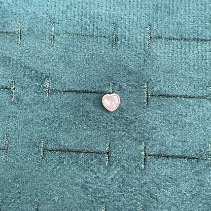 92.5 Silver Heart Studs Pair