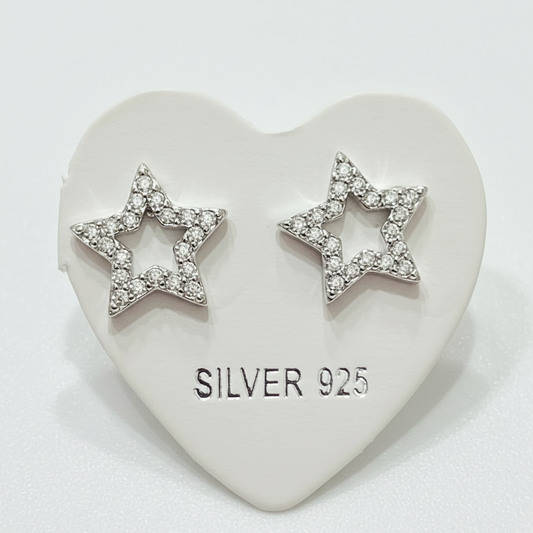 92.5 Silver Star Stud Earrings | Classy Celestial Design | Jewellery