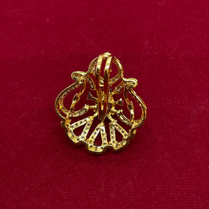 925 Silver Gold-Plated Ruby Red Pendant