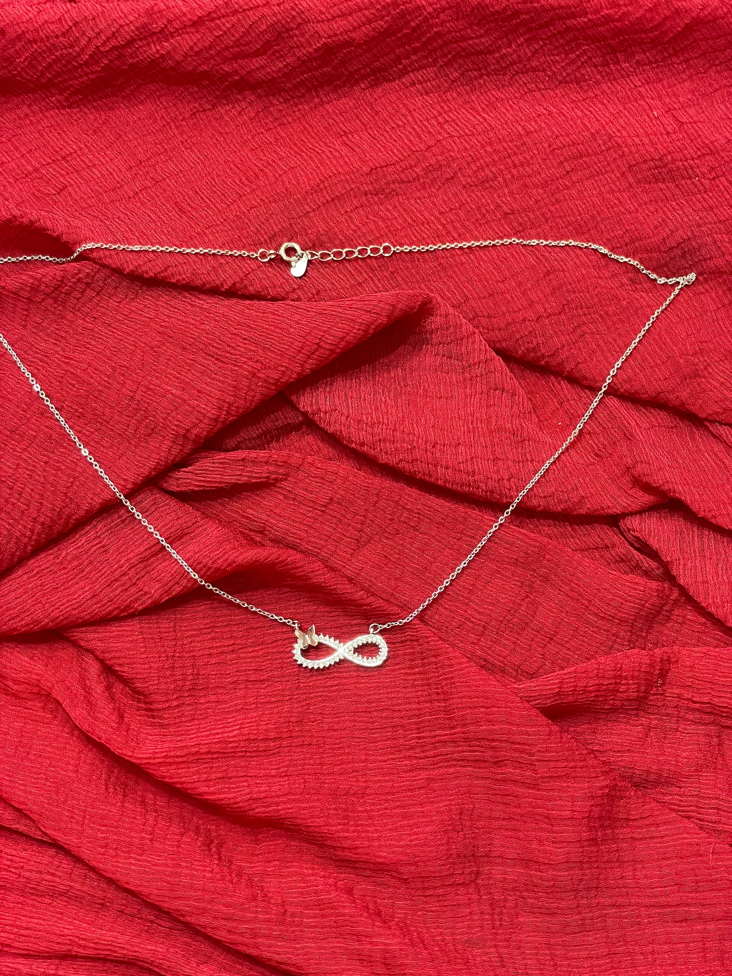 92.5 Silver Infinity Butterfly Chain 18.5 Inches | Premium Stylish Design | Jewellery