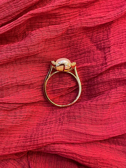 92.5 Silver Gold Plated Pearl Ring for Women | Classy Elegant Jewellery