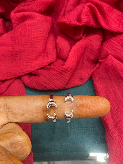 92.5 Silver Crescent Toerings