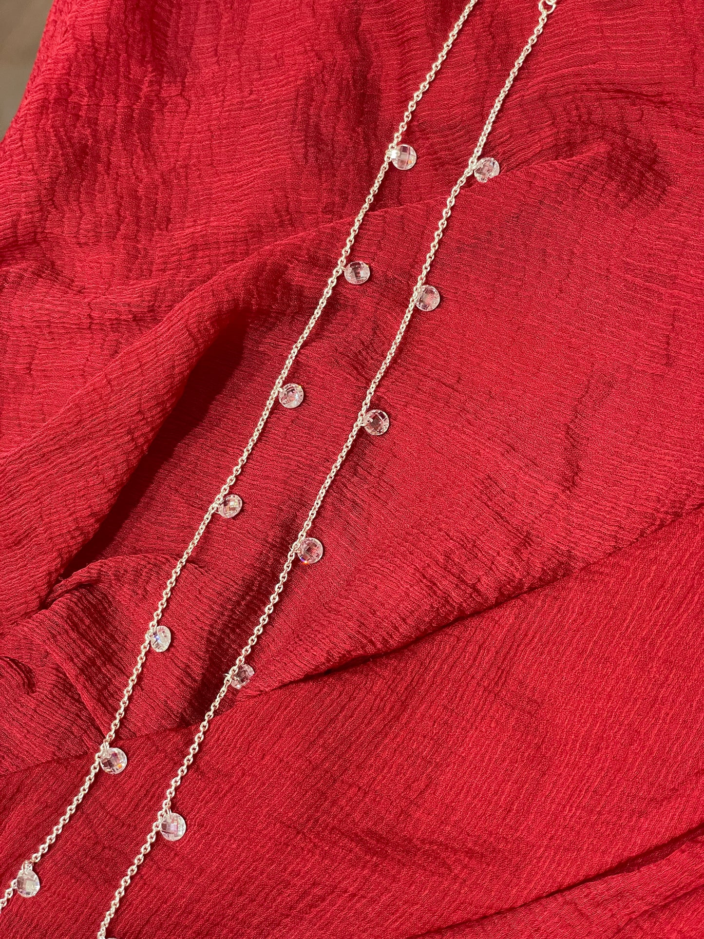 92.5 Silver White Stone Anklets | Premium Stylish Sparkle Design | Jewellery