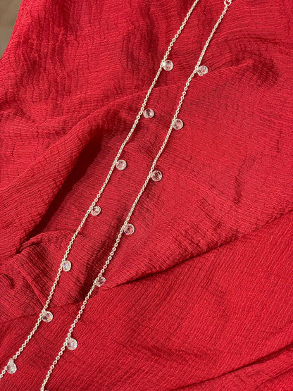 92.5 Silver White Stone Anklets | Premium Stylish Sparkle Design | Jewellery