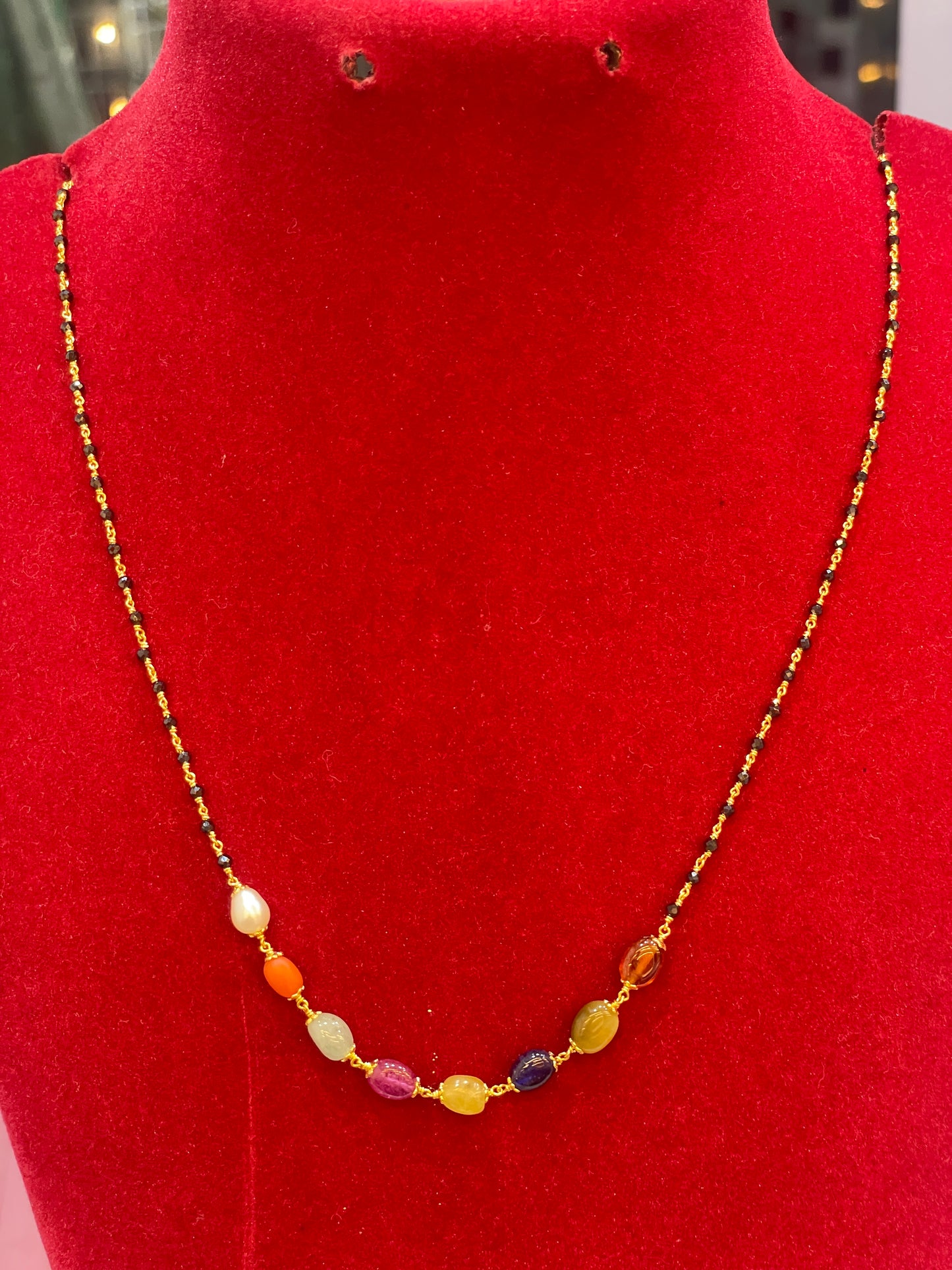 Black bean chains 17 inch