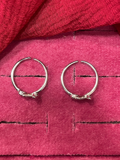 92.5 Silver Butterfly Toe Rings | Stylish Nature Inspired Design | Jewellery