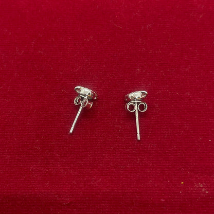 92.5 Sterling Silver Pavé CZ Leaf Stud Earrings for Women | Petite CZ Leaf with Silver Spine Second Studs
