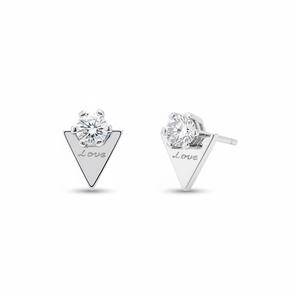 92.5 Silver White Stone Earrings for Women | Stylish Sparkle Design | Elegant Daily Wear Jewellery