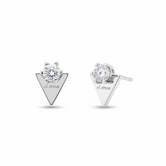 92.5 Silver White Stone Earrings for Women | Stylish Sparkle Design | Elegant Daily Wear Jewellery