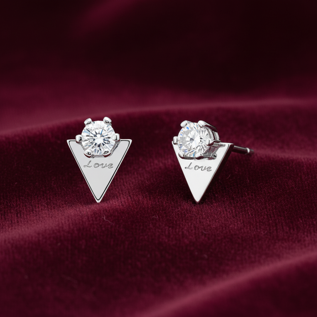 92.5 Silver White Stone Earrings for Women | Stylish Sparkle Design | Elegant Daily Wear Jewellery