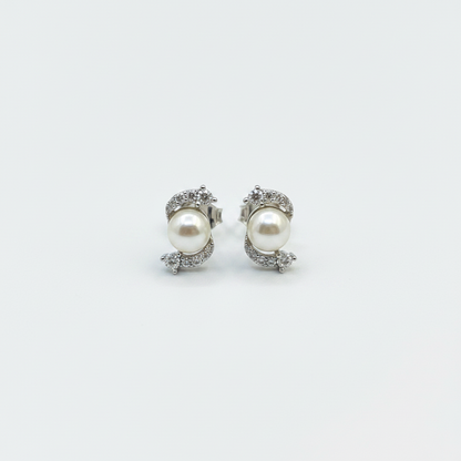 92.5 Silver Stylish Stud Earrings for Women | Elegant Minimal Design | Modern Jewellery