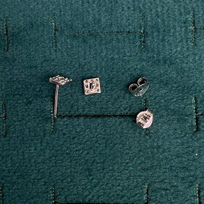 92.5 Silver Mini Square Studs | Classy Minimal Design | Jewellery pair