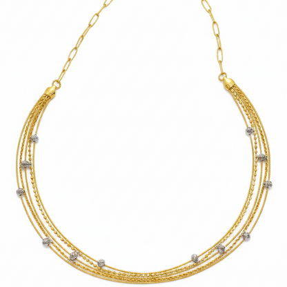 92.5 Silver Gold Plated Twisted Blossom Necklace