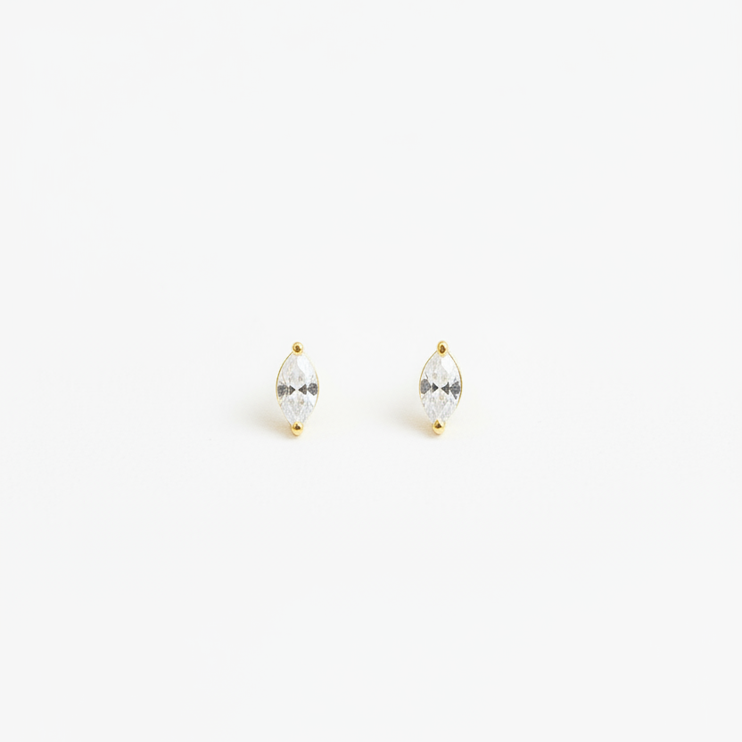 925 silver gold plated drop studs