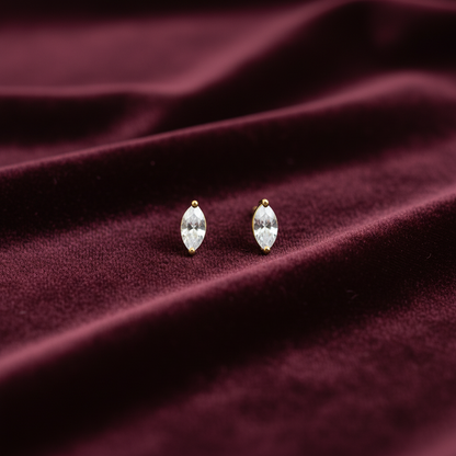 925 silver gold plated drop studs