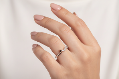 92.5 Silver Minimal Rings for Women Size 8 | Stylish Clean Design | Elegant Fashion Jewellery