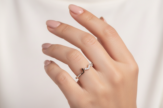 92.5 Silver Minimal Rings for Women Size 8 | Stylish Clean Design | Elegant Fashion Jewellery