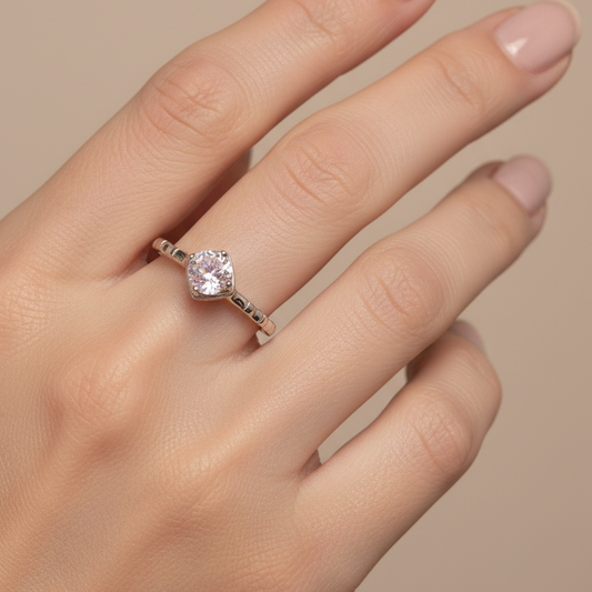 92.5 Silver White Stone Ring for Women Size 11 | Stylish Brilliant Design | Elegant Fashion Jewellery
