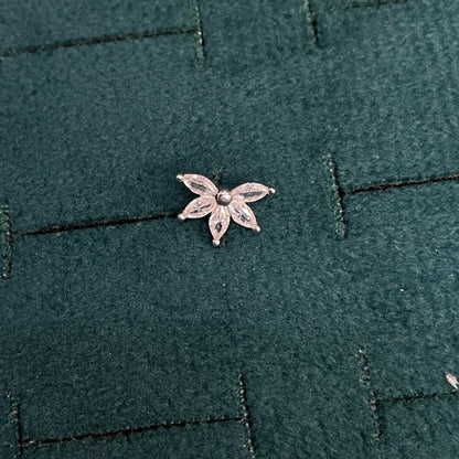 92.5 Silver Five Leaf Earrings | Minimal Floral Design | Jewellery pair