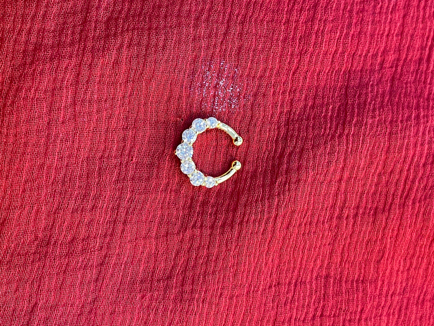 92.5 silver gold plated classy septum