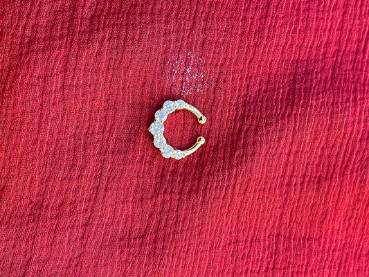 92.5 silver gold plated classy septum