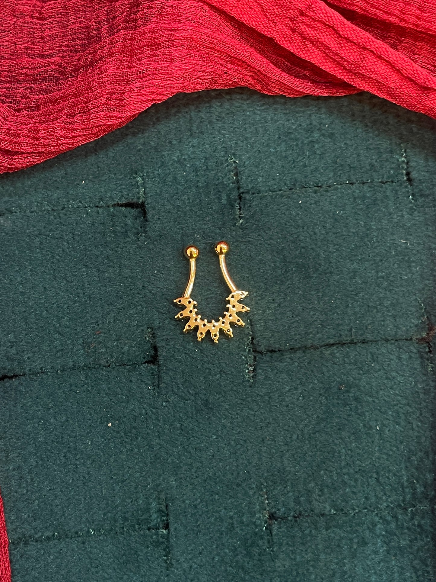 925 Silver Gold Plated Septum