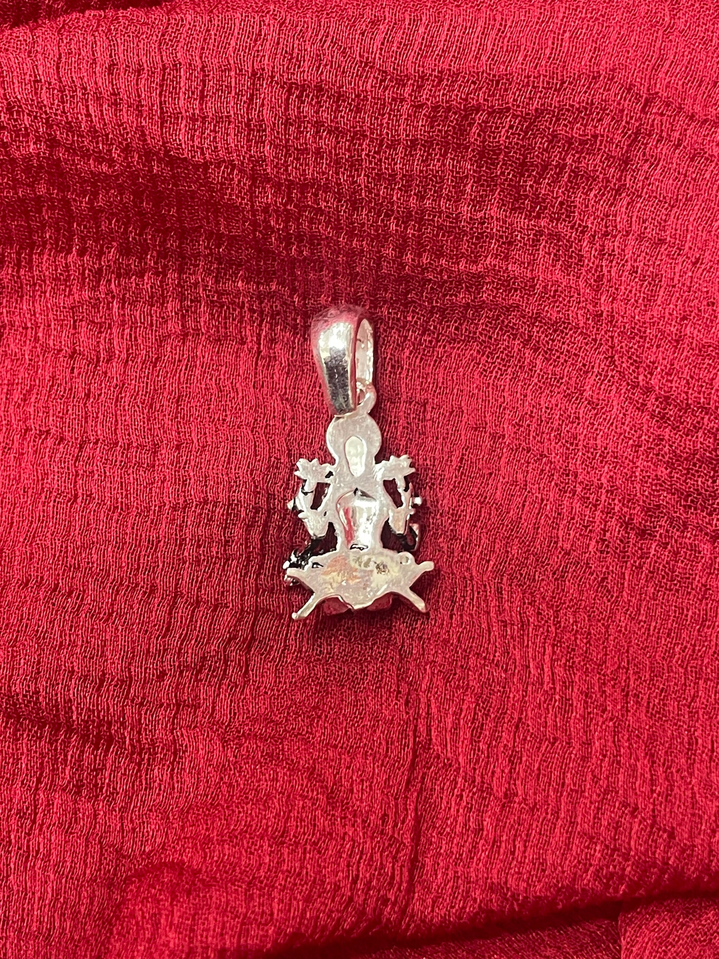 92.5 Silver Oxidised Lakshmi Devi Design Pendant for Women – Antique Temple Style