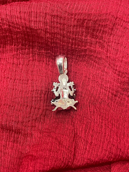 92.5 Silver Oxidised Lakshmi Devi Design Pendant for Women – Antique Temple Style