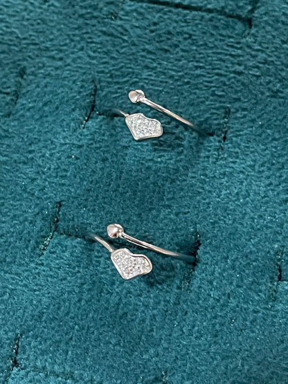 92.5 Silver Toe Rings for Women | Heart Design | Traditional Jewellery