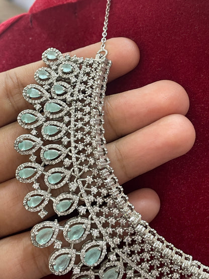 92.5 Silver Stylish Trendy Classy Necklace for Women 17.5 Inches | Elegant Modern Design | Premium Jewellery