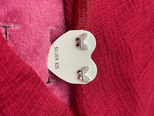 92.5 Silver Mini Butterfly Studs | Classy Cute Design | Jewellery