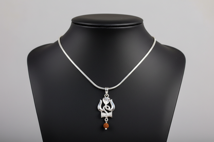 92.5 Silver Trishul (Trishulam) Design Pendant for Men & Women – Temple Style