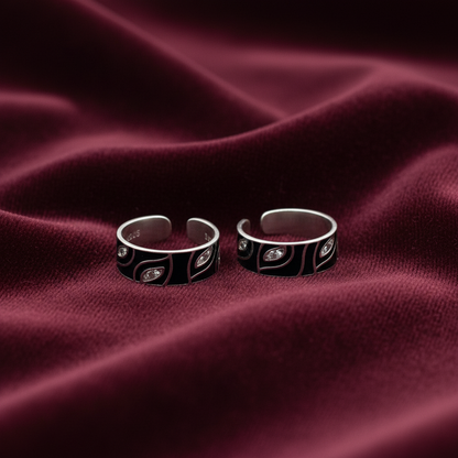 92.5 silver toe rings 