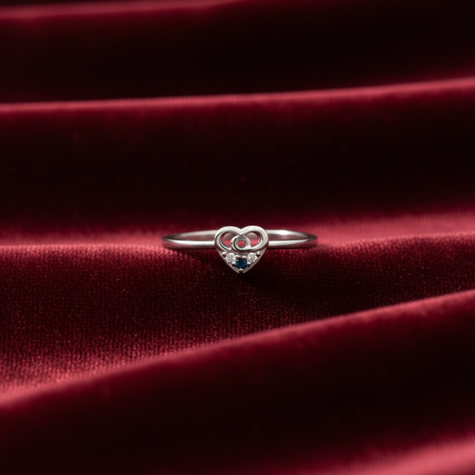 92.5 Silver Heart Ring for Women Size 10 | Stylish Elegant Love Design | Gift Jewellery