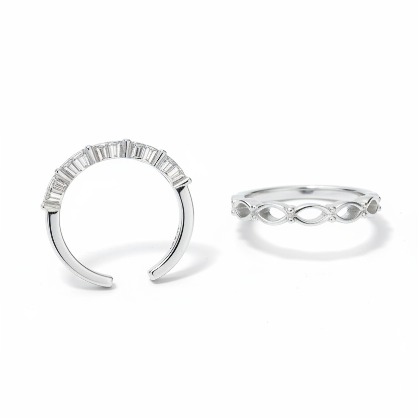92.5 Silver Toe Rings | Stylish Minimal Finish | Elegant Foot Jewellery