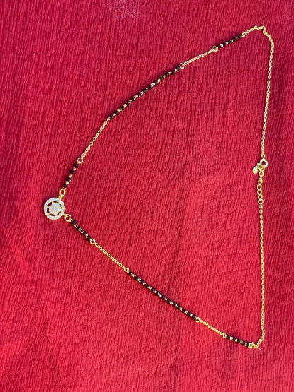 92.5 silver classy gold plated black beads chain 19.5 inches