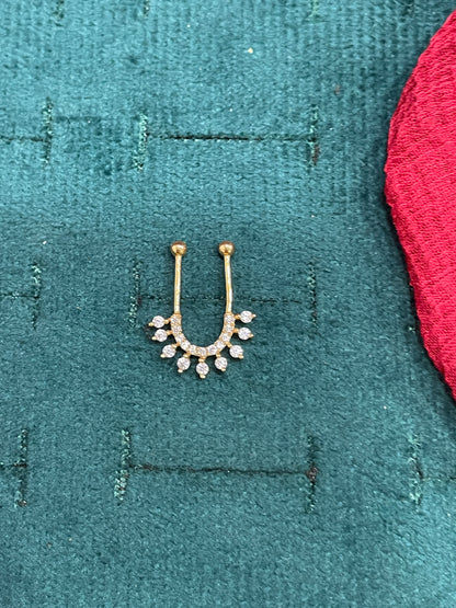 925 Silver Gold Plated Graceful Septum