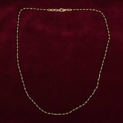 92.5 silver black bead chains 