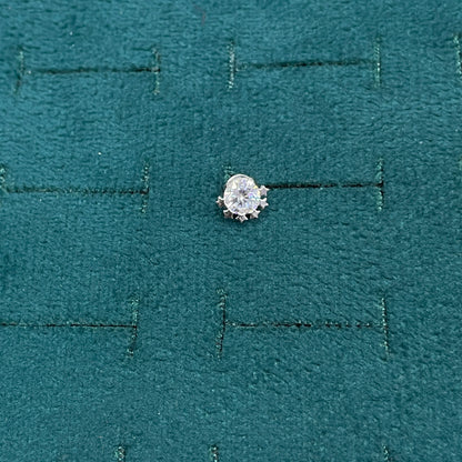 92.5 Silver Premium White Stone Studs | Elegant Sparkle Finish | Jewellery pair