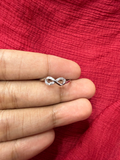 92.5 Silver Infinity Ring for Women