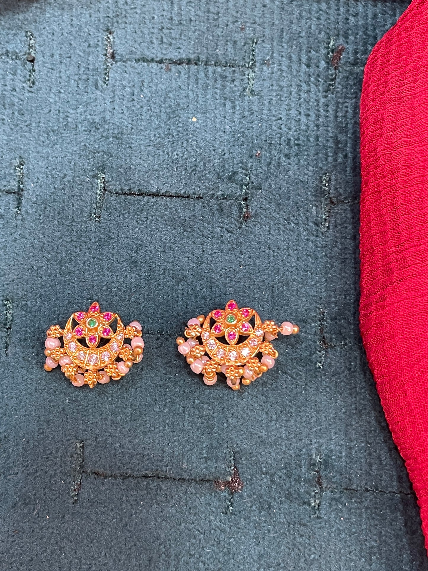 92.5 Silver Gold Plated Pearl Drop Studs