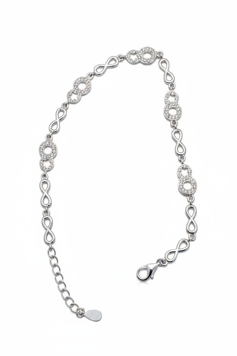 925 Silver Infinity Bracelet