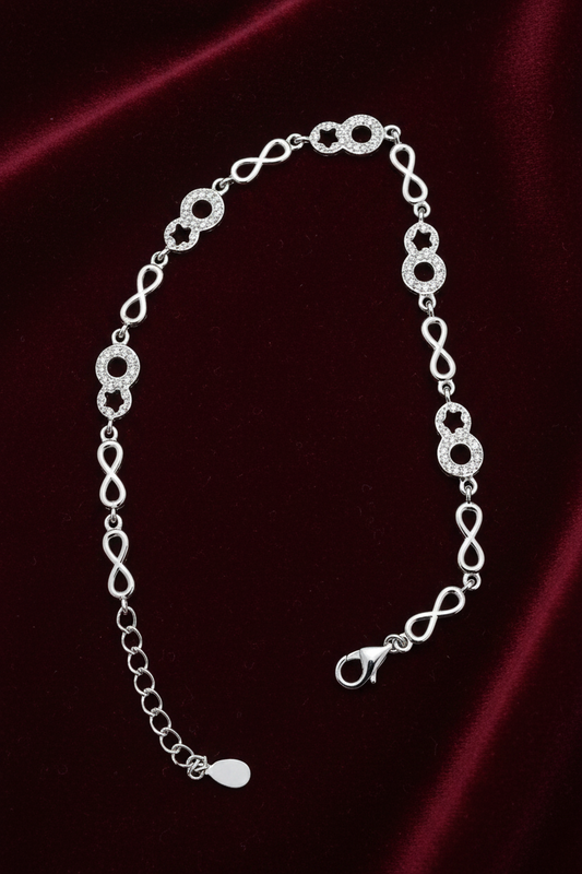 925 Silver Infinity Bracelet