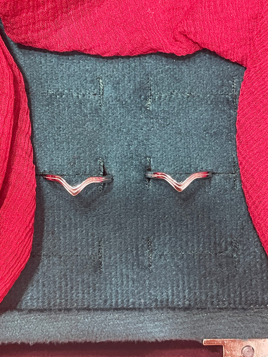 92.5 silver classy stylish V toe rings