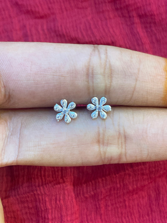 92.5 Silver Stylish Second Studs / Nose Pin (Single Piece) | Minimal Elegant Design | Jewellery