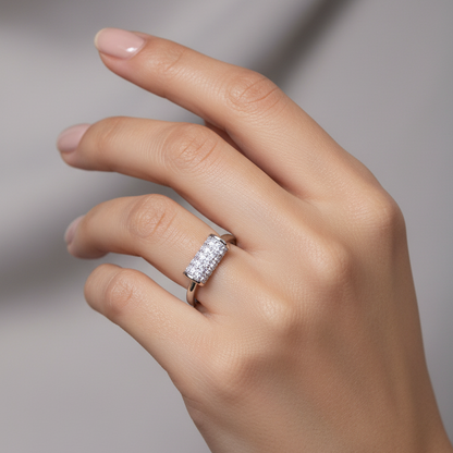 92.5 silver stylish classy ring size 14