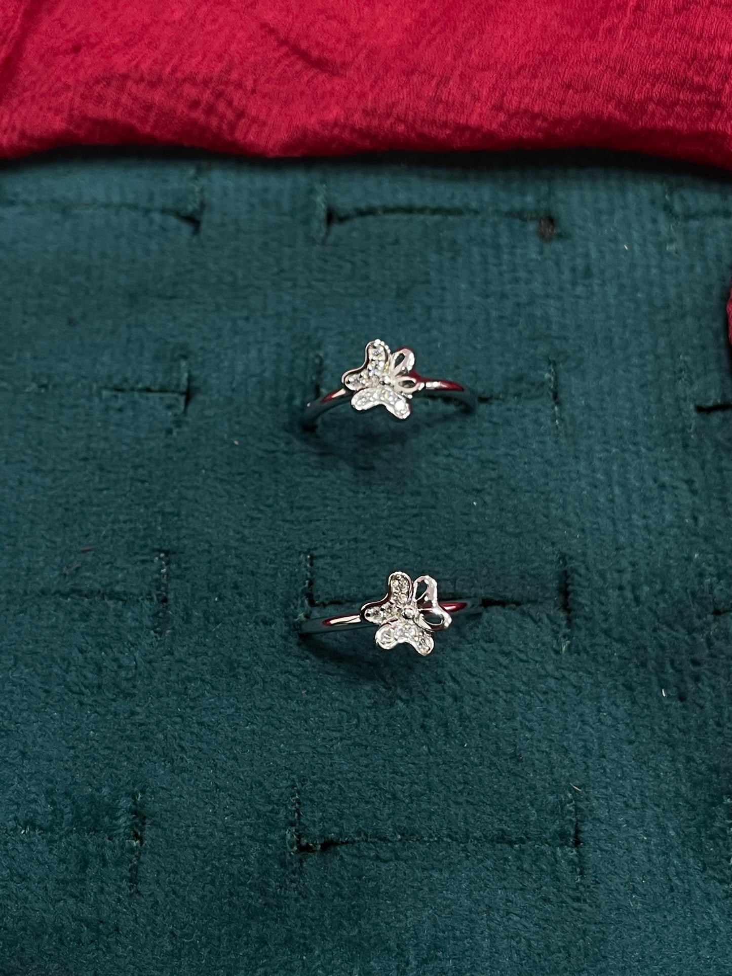 925 Silver Butterfly Toe rings