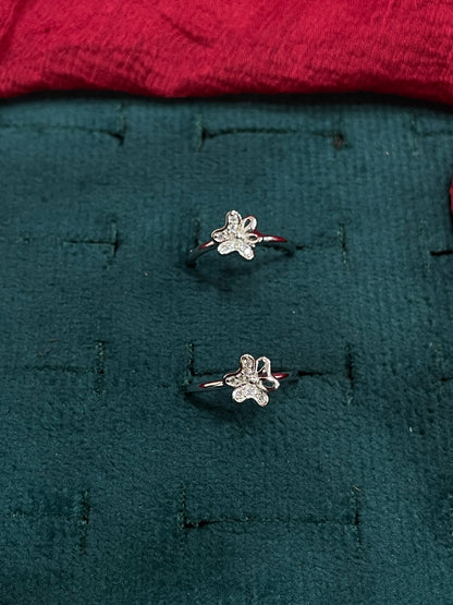 925 Silver Butterfly Toe rings