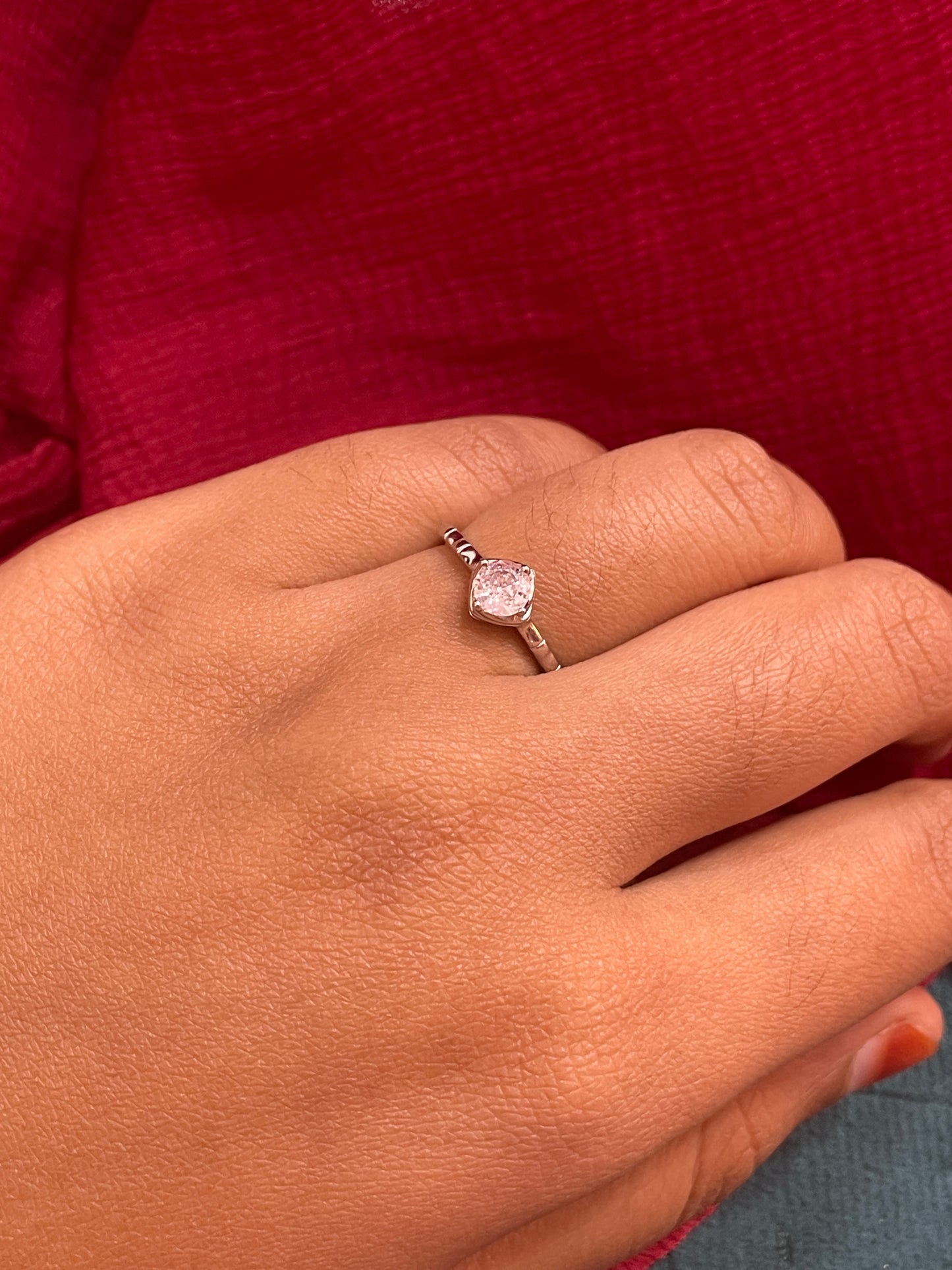 92.5 Silver White Stone Ring for Women Size 11 | Stylish Brilliant Design | Elegant Fashion Jewellery